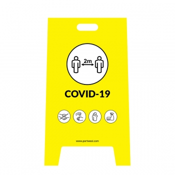 Znak Ostrzegawczy COVID CV92 (50 szt.)