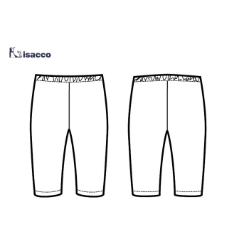 Spodnie dresowe damskie 3/4 bawełniane JERSEY SHORT LEGGING ISACCO 024623 BORDOWE